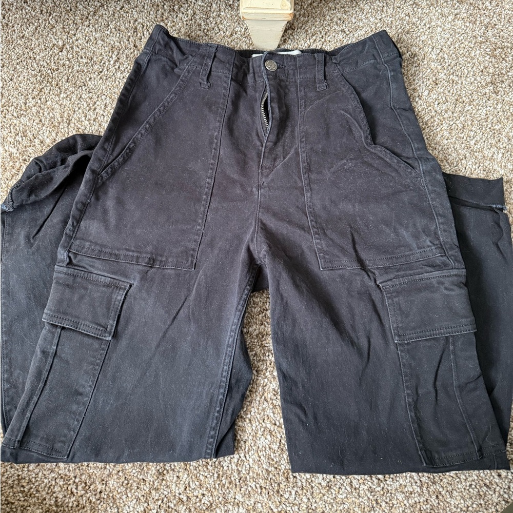 Hollister Black Cargo Pants for Women